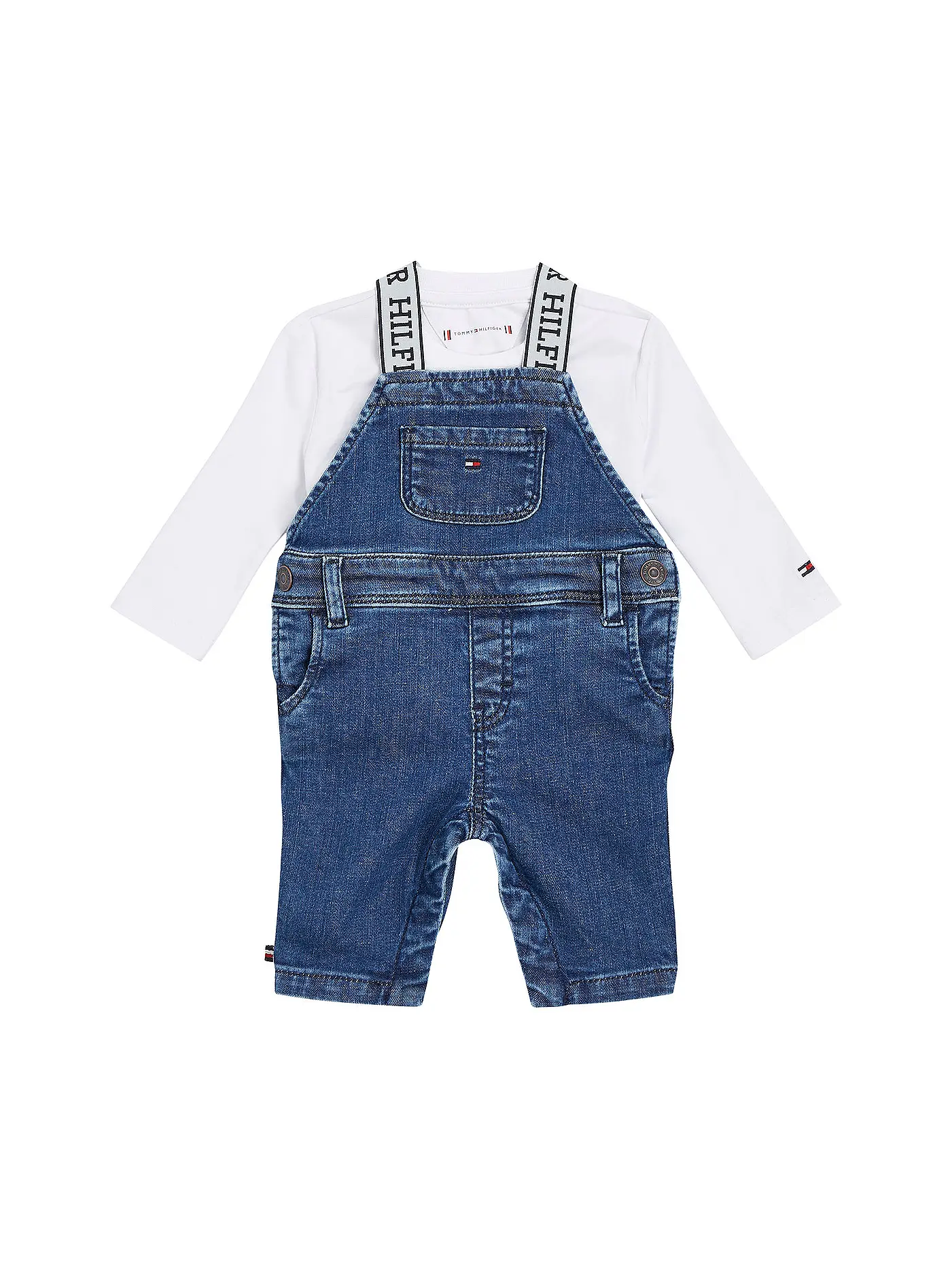 TOMMY HILFIGER | Baby Set Latzhose Shirt 2-teilig | 
